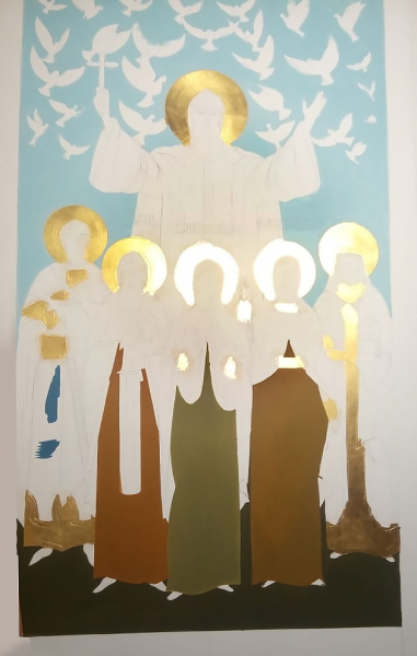 Сергий Радонежский, преподобный, (семейная) писаная икона