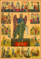 Иоанн Предтеча с житием, икона (арт.5810)
