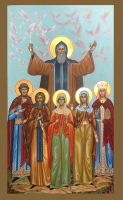 Сергий Радонежский, преподобный, (семейная) писаная икона